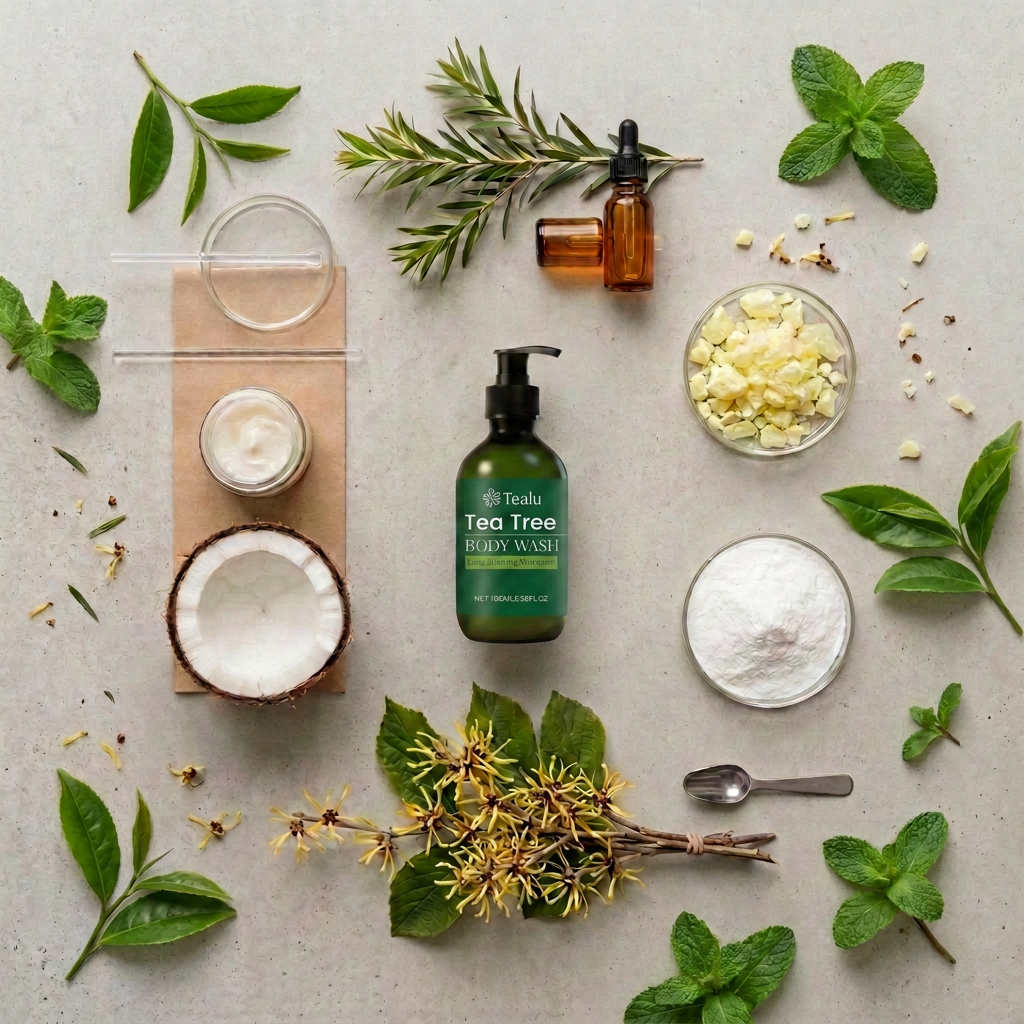 Tealu antifungal body wash bottle