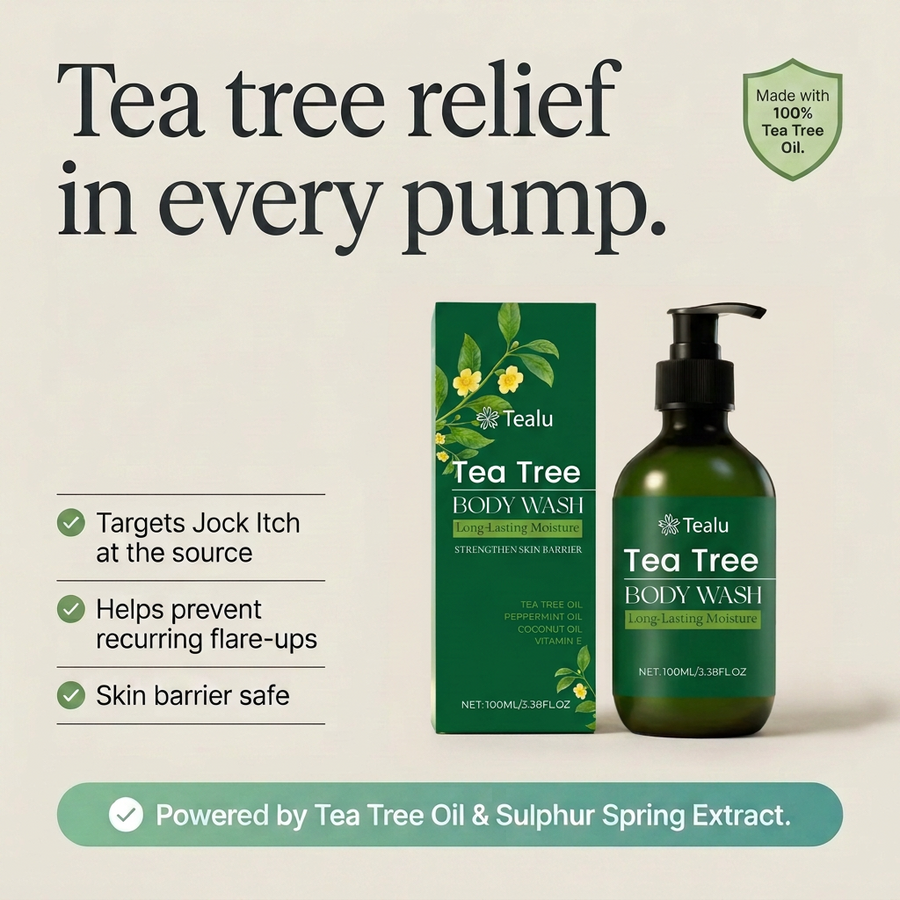 Tealu antifungal body wash with its branded packaging